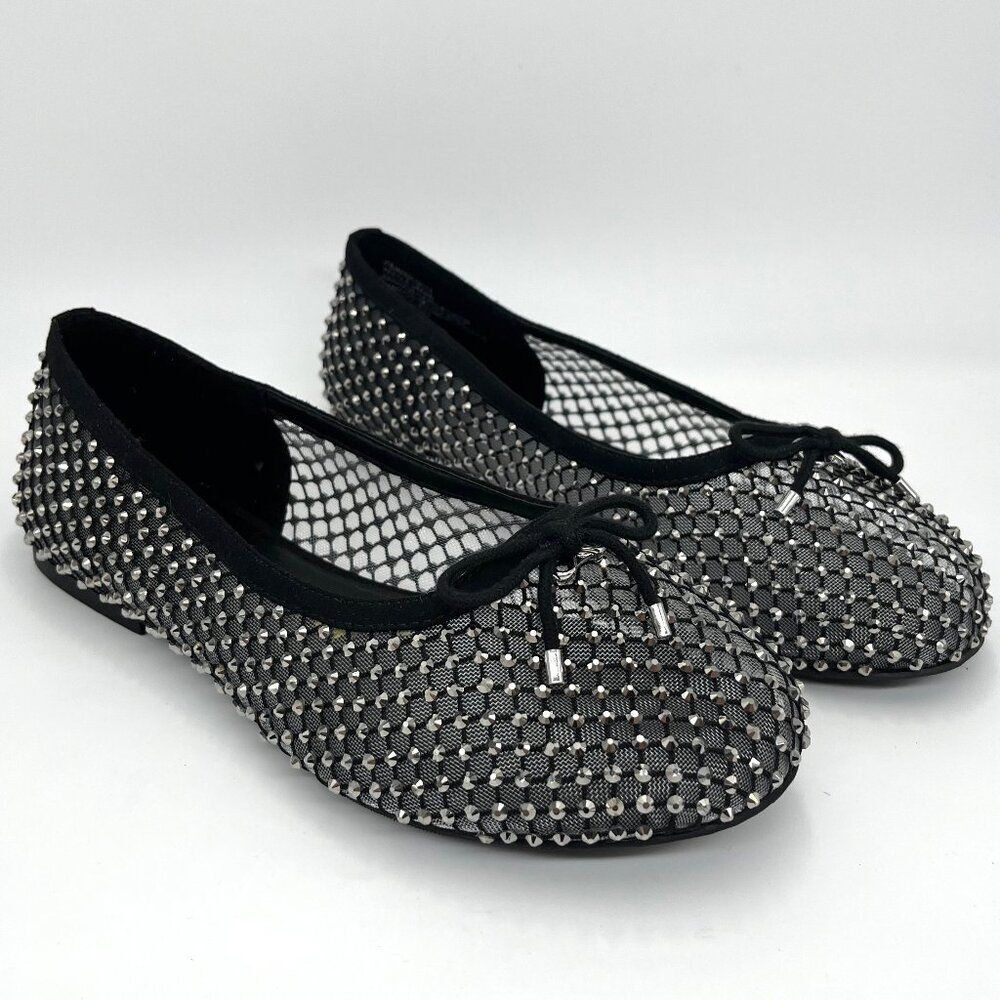 New Torrid Black Embellished Mesh Ballet Flat - Size 8